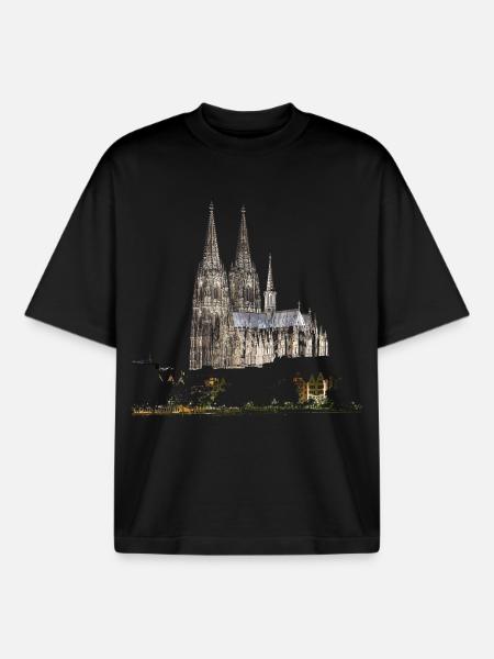 Cologne - T-shirt unisexe boxy épais biologique Stanley/Stella - noir