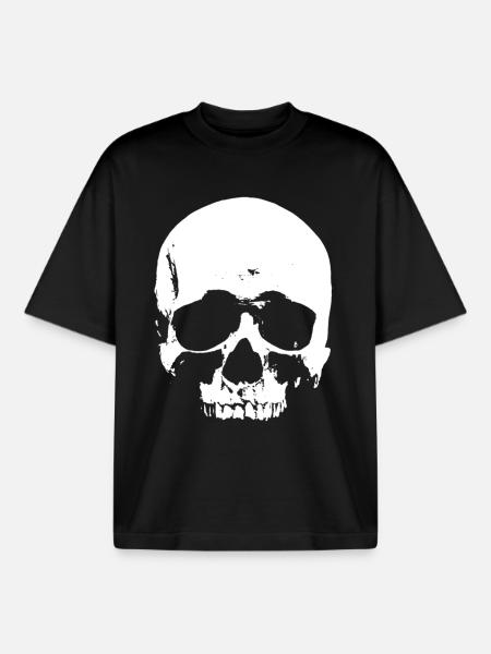 BLN PNK Schädel - Boxy Heavyweight Unisex Organic T-Shirt von Stanley/Stella - Schwarz