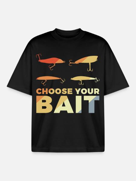 Funny angler saying - Boxy Heavyweight Unisex Organic T-Shirt by Stanley/Stella - black