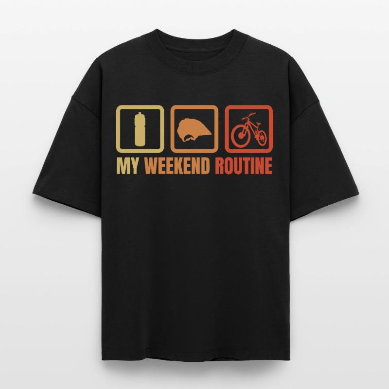 My weekend routine Boxy Heavyweight Unisex Organic T-Shirt by Stanley/Stella