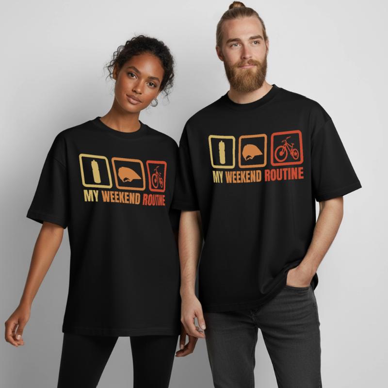 My weekend routine Boxy Heavyweight Unisex Organic T-Shirt by Stanley/Stella