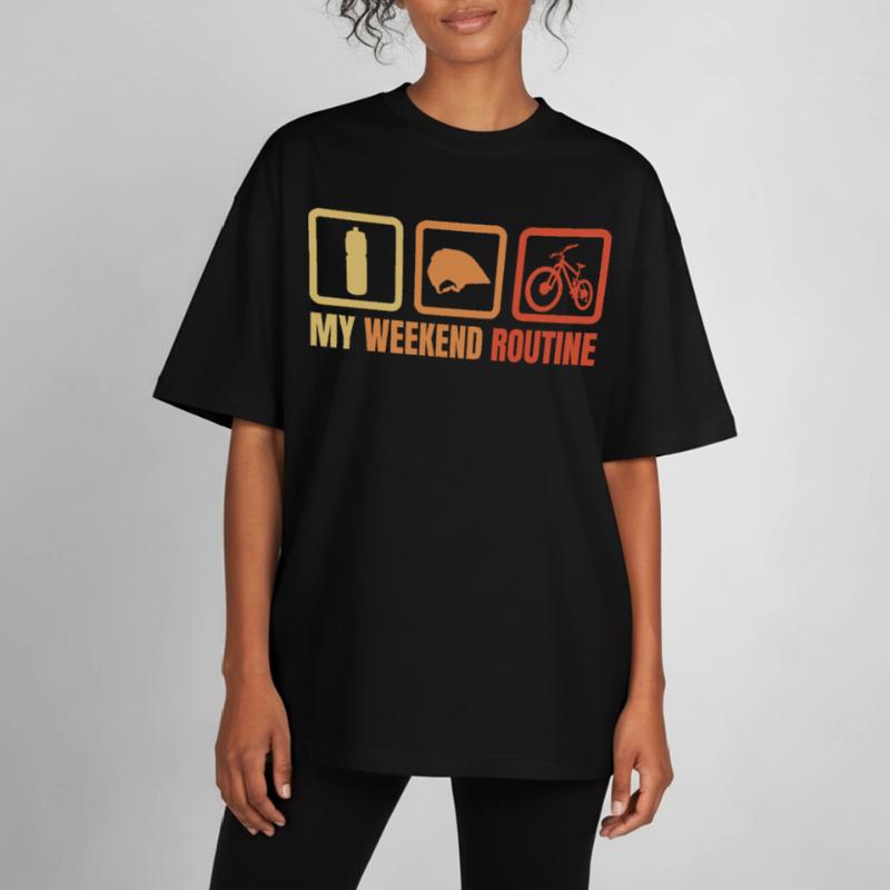 My weekend routine Boxy Heavyweight Unisex Organic T-Shirt by Stanley/Stella