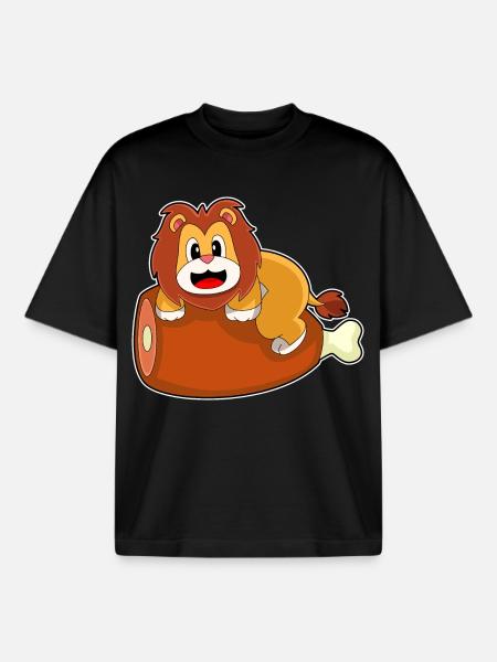 Löwe Fleisch - Boxy Heavyweight Unisex Organic T-Shirt von Stanley/Stella - Schwarz