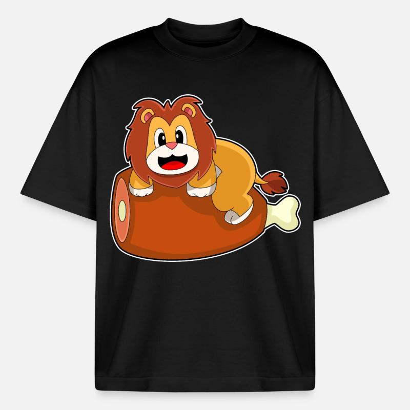 Löwe Fleisch - Boxy Heavyweight Unisex Organic T-Shirt von Stanley/Stella - Schwarz