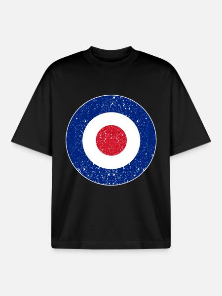 Roundel - Boxy Heavyweight Unisex Organic T-Shirt by Stanley/Stella - black