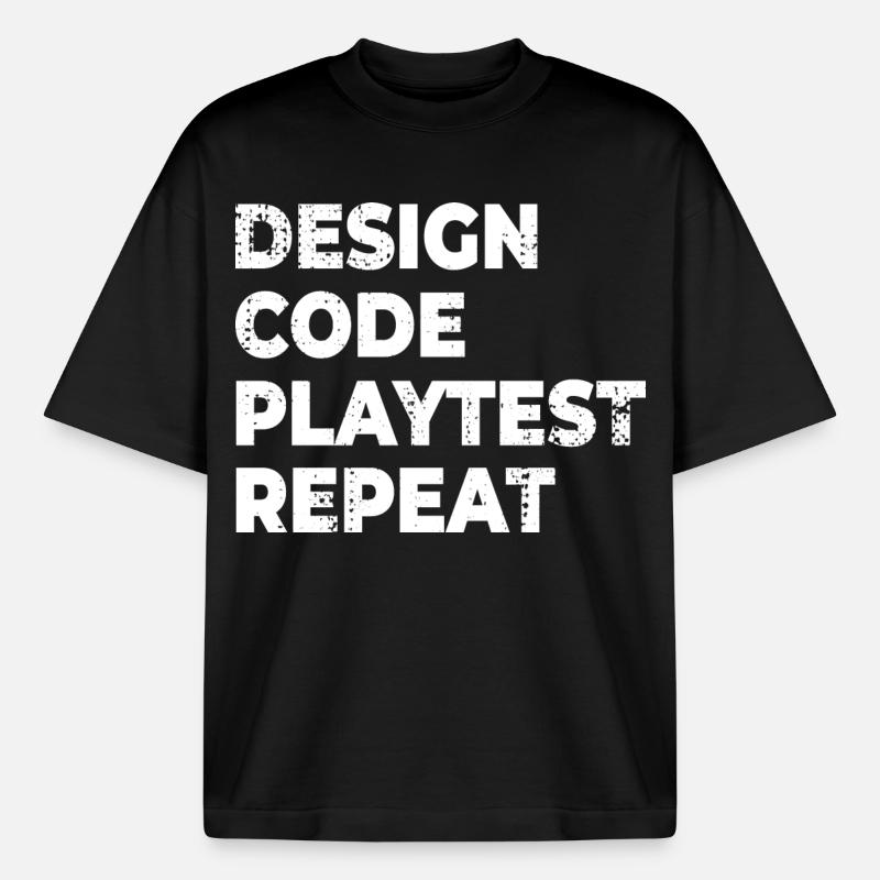 Game Development Progress - Heavyweight Boxy Unisex T-Shirt by Stanley/Stella - black