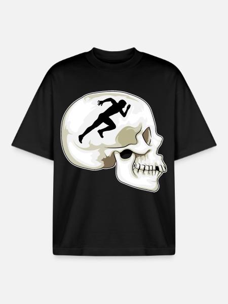 Skull Jogger Jogging Sport - T-shirt unisexe boxy épais biologique Stanley/Stella - noir