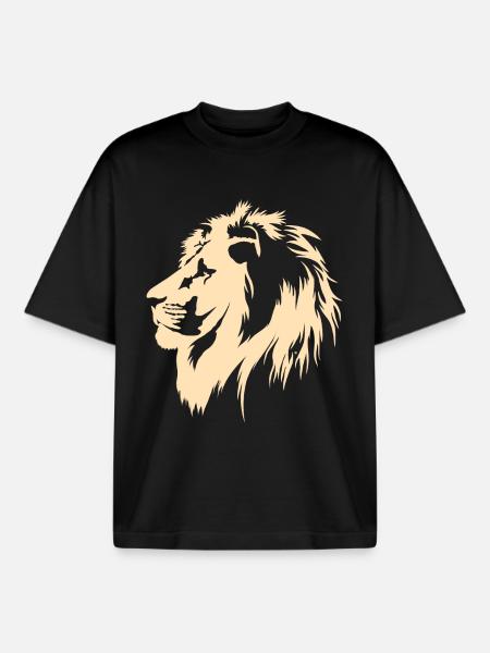 King of the Cats (sand) - Boxy Heavyweight Unisex Organic T-Shirt by Stanley/Stella - black
