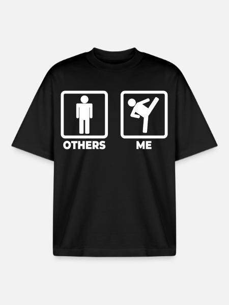 Me as a kickboxer - Boxy Heavyweight Unisex Organic T-Shirt by Stanley/Stella - black
