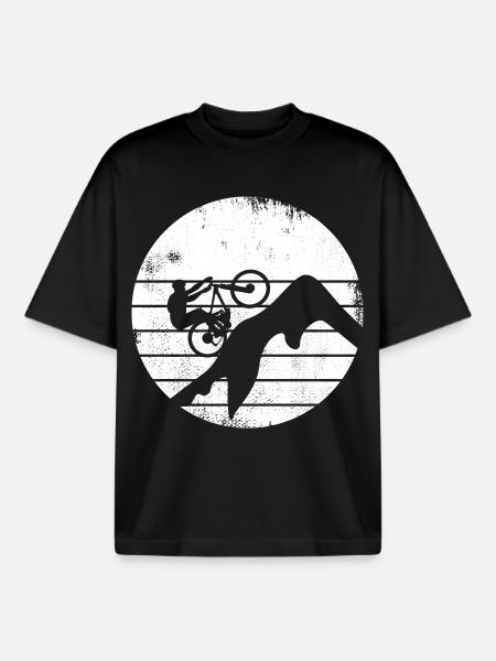 Mountainbiker - Boxy Heavyweight Unisex Organic T-Shirt von Stanley/Stella - Schwarz