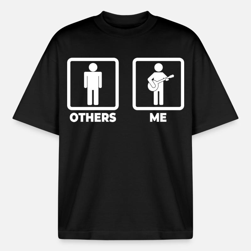 Banjo Strichmännchen - Boxy Heavyweight Unisex Organic T-Shirt von Stanley/Stella - Schwarz