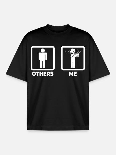 Beekeeper Stick Figure - Boxy Heavyweight Unisex Organic T-Shirt by Stanley/Stella - black