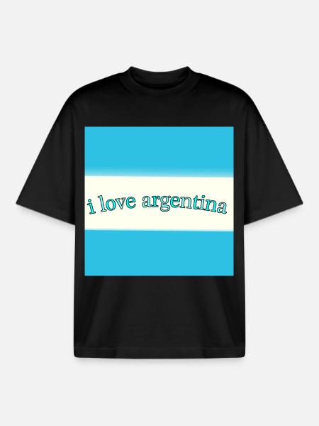 i love argentina - Boxy Heavyweight Unisex Organic T-Shirt by Stanley/Stella - black