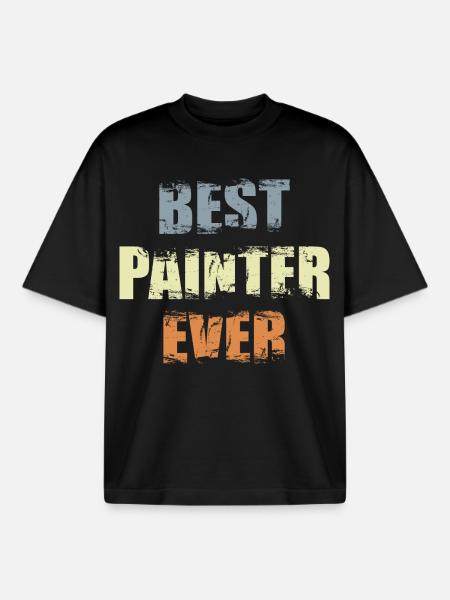Best Painter Varnisher - Boxy Heavyweight Unisex Organic T-Shirt by Stanley/Stella - black