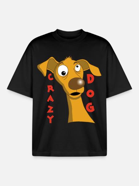 Chien fou - T-shirt unisexe boxy épais biologique Stanley/Stella - noir