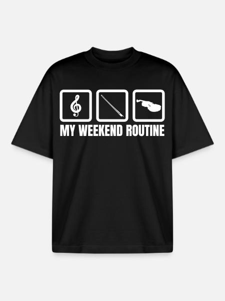 Violinists Weekend - Boxy Heavyweight Unisex Organic T-Shirt by Stanley/Stella - black