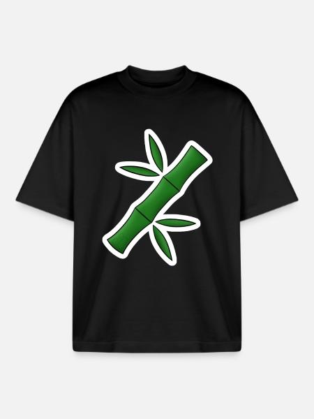 Bamboo! - Boxy Heavyweight Unisex Organic T-Shirt by Stanley/Stella - black
