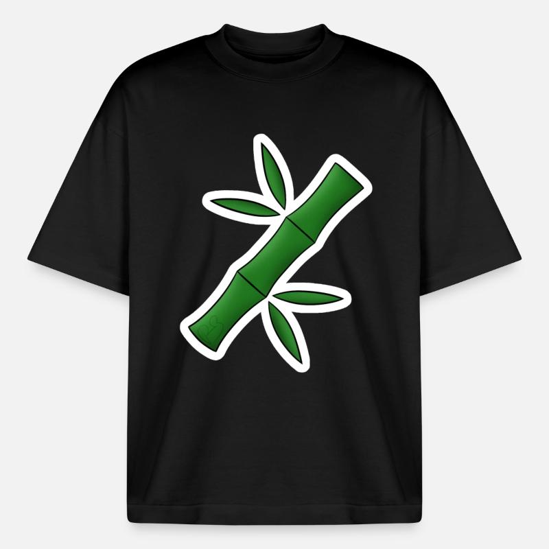 Bambus! - Boxy Heavyweight Unisex Organic T-Shirt von Stanley/Stella - Schwarz