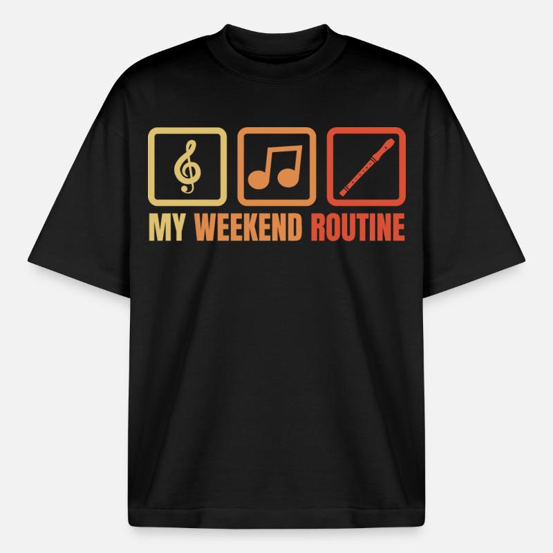 Flutists Weekend Program - Heavyweight Boxy Unisex T-Shirt by Stanley/Stella - black