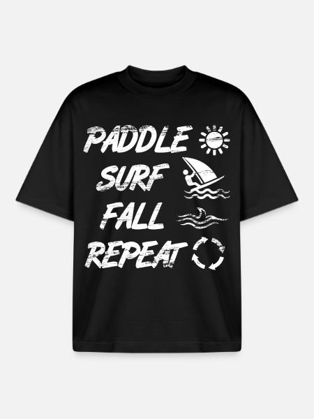 Windsurfer Saying - Boxy Heavyweight Unisex Organic T-Shirt by Stanley/Stella - black