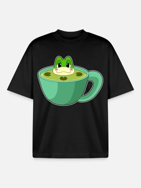Mug grenouille - T-shirt unisexe boxy épais biologique Stanley/Stella - noir