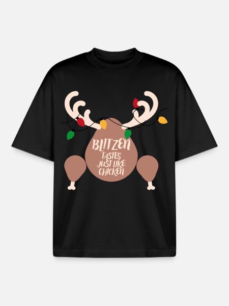 Dekorierter Oberschenkel: Hähnchengeschmack - Boxy Heavyweight Unisex Organic T-Shirt von Stanley/Stella - Schwarz