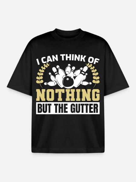 Funny Bowler Joke - Boxy Heavyweight Unisex Organic T-Shirt by Stanley/Stella - black