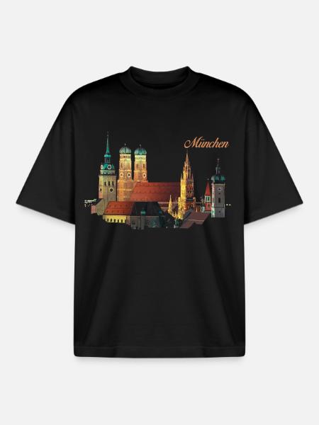 Munich - T-shirt unisexe boxy épais biologique Stanley/Stella - noir