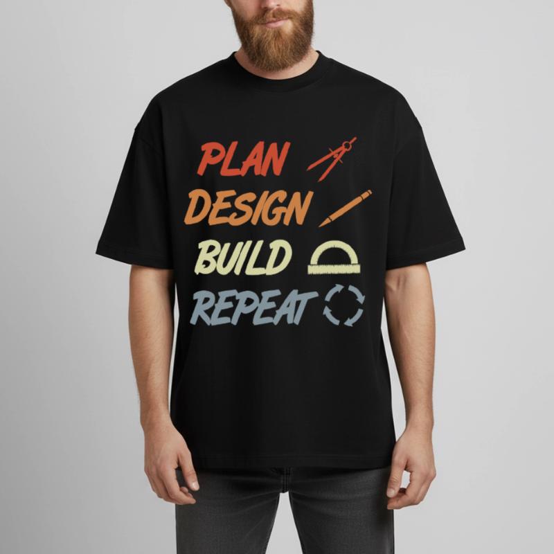 Architects schedule Boxy Heavyweight Unisex Organic T-Shirt by Stanley/Stella