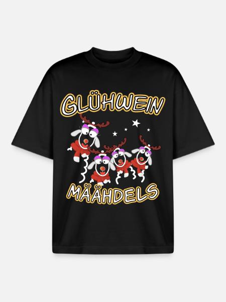 Glühwein Mädels - Boxy Heavyweight Unisex Organic T-Shirt von Stanley/Stella - Schwarz
