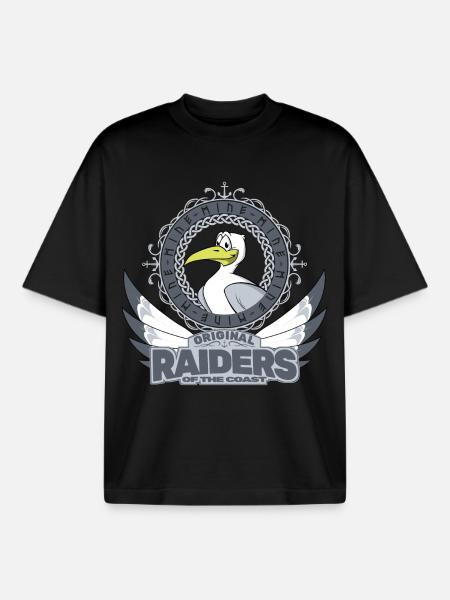 Seagull Raiders - Boxy Heavyweight Unisex Organic T-Shirt by Stanley/Stella - black