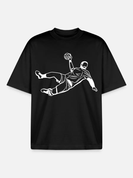 Handball Boy - Boxy Heavyweight Unisex Organic T-Shirt by Stanley/Stella - black