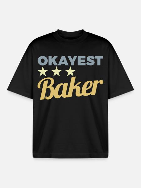 Average baker - Boxy Heavyweight Unisex Organic T-Shirt by Stanley/Stella - black