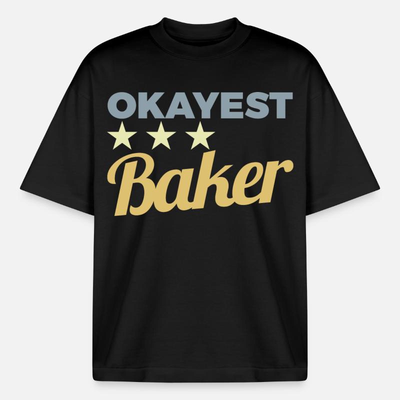 Average baker - Heavyweight Boxy Unisex T-Shirt by Stanley/Stella - black