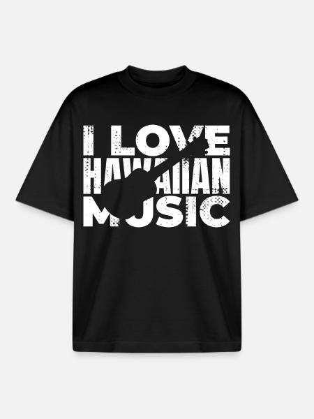 Ukulele Lover Saying - Boxy Heavyweight Unisex Organic T-Shirt by Stanley/Stella - black