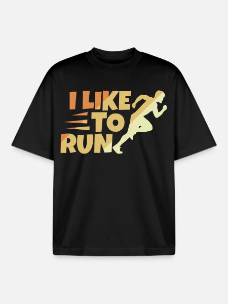 Läuferspruch - Boxy Heavyweight Unisex Organic T-Shirt von Stanley/Stella - Schwarz