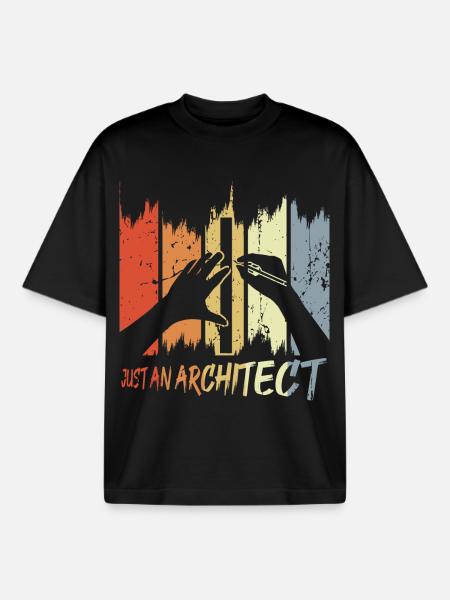 Drôle d’architecte - T-shirt unisexe boxy épais biologique Stanley/Stella - noir