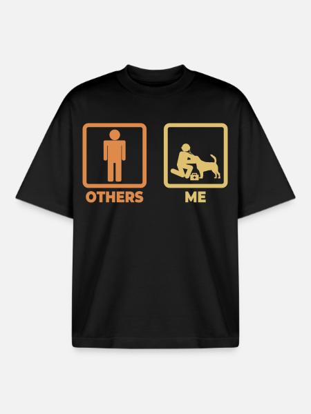 Veterinarian Stick Figures - Boxy Heavyweight Unisex Organic T-Shirt by Stanley/Stella - black