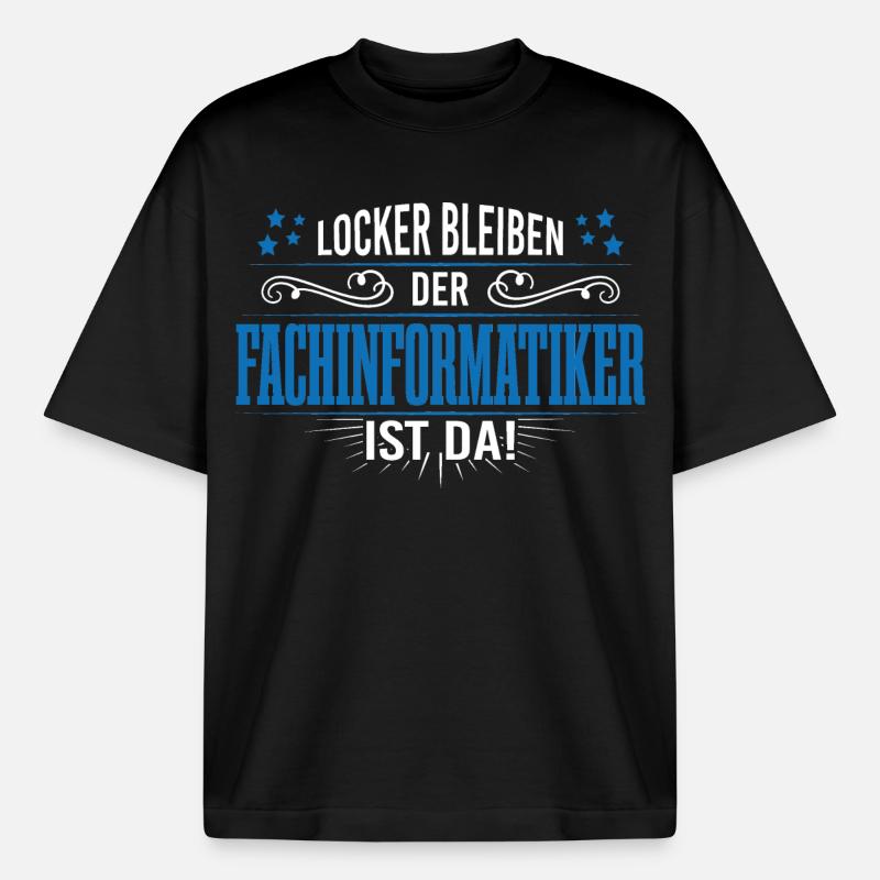 Fachinformatiker programmierer support admin - Boxy Heavyweight Unisex Organic T-Shirt von Stanley/Stella - Schwarz