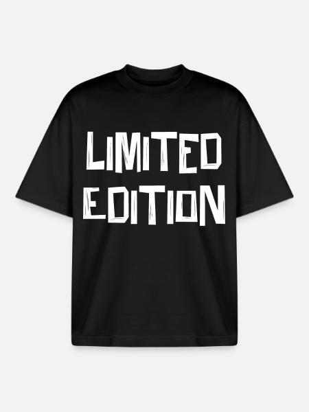 Limited Edition Lettering - Boxy Heavyweight Unisex Organic T-Shirt by Stanley/Stella - black