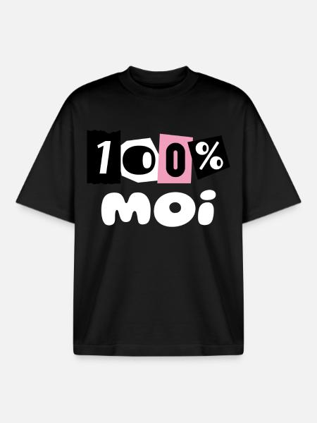 100% MOI - T-shirt unisexe boxy épais biologique Stanley/Stella - noir
