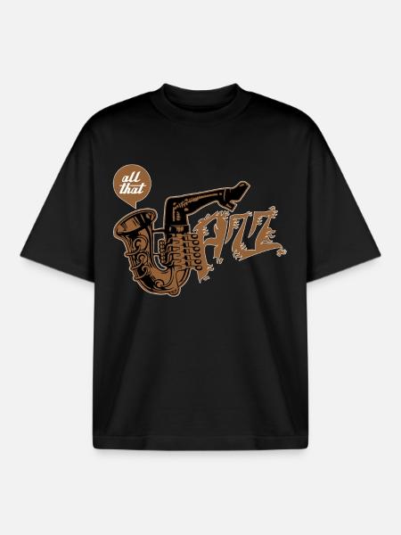 Tout ce jazz - T-shirt unisexe boxy épais biologique Stanley/Stella - noir