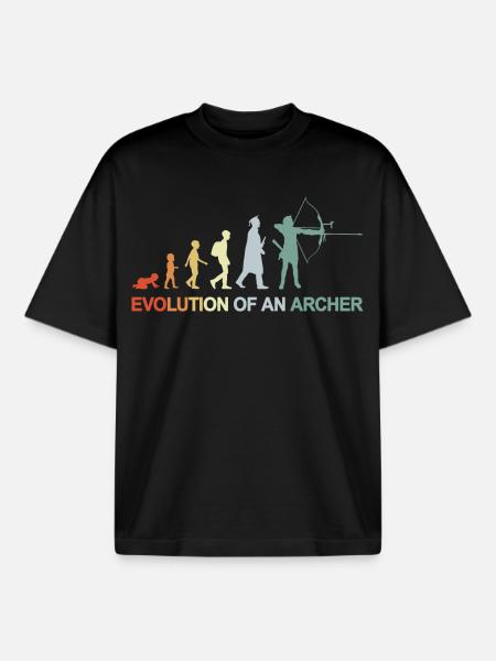 Bogenschützen Evolution - Boxy Heavyweight Unisex Organic T-Shirt von Stanley/Stella - Schwarz