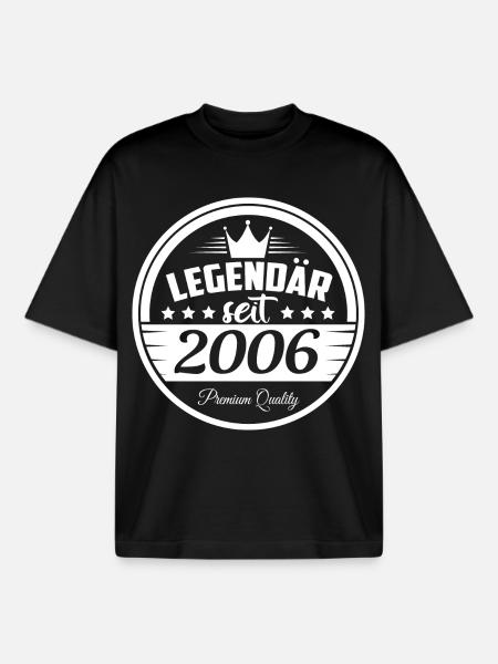 Legendär seit 2006 - Boxy Heavyweight Unisex Organic T-Shirt von Stanley/Stella - Schwarz