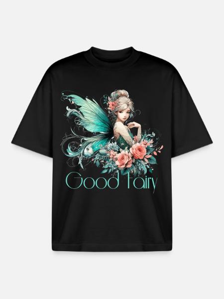 Gute Fee Geschenk - Boxy Heavyweight Unisex Organic T-Shirt von Stanley/Stella - Schwarz