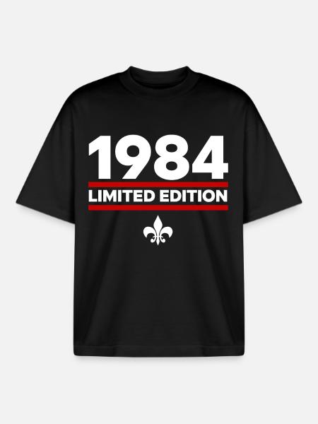 1984 Limited Edition - Boxy Heavyweight Unisex Organic T-Shirt by Stanley/Stella - black