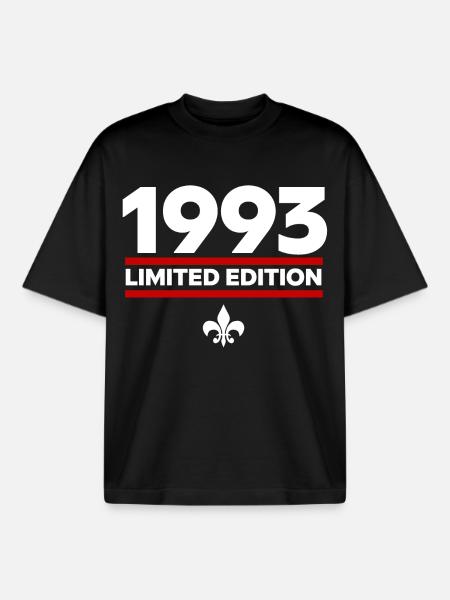 1993 Limited Edition - Boxy Heavyweight Unisex Organic T-Shirt by Stanley/Stella - black