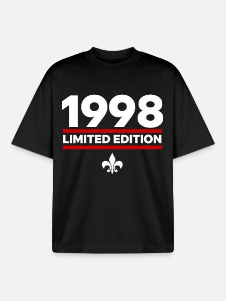 1998 Limited Edition - Boxy Heavyweight Unisex Organic T-Shirt by Stanley/Stella - black
