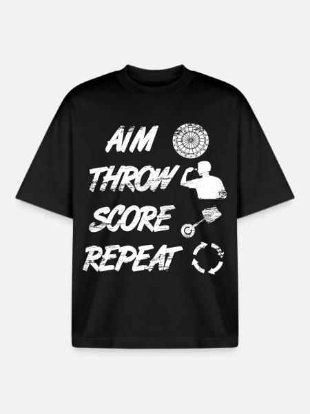 aiming, throwing, pointing, repeating - Boxy Heavyweight Unisex Organic T-Shirt by Stanley/Stella - black