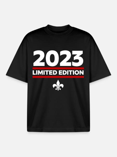 Édition limitée 2023 - T-shirt unisexe boxy épais biologique Stanley/Stella - noir
